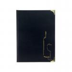 Securit Basic Range Wine Card PVC Leather Style A4 Black MC-BRWC-BL DF49218