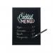 Securit Woody Chalkboard with White Chalk Marker and Mounting Kit 300xx10x400mm Black WBW-BL-30-40 DF49478