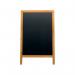 Securit Duplo Double-sided Pavement Chalkboard with Lacquered Teak Frame 570x68x895mm SBDW-TE-85 DF49568