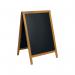 Securit Duplo Double-sided Pavement Chalkboard with Lacquered Teak Frame 570x68x895mm SBDW-TE-85 DF49568