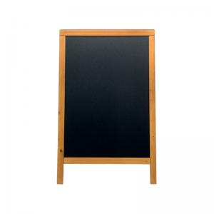 Securit Duplo Double-sided Pavement Chalkboard with Lacquered Teak