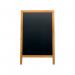 Securit Duplo Double-sided Pavement Chalkboard with Lacquered Teak Frame 570x68x895mm SBDW-TE-85 DF49568