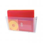 Deflecto Non-Breakable Wall File Pocket A4 (Unbreakable polycarbonate construction) Clear DF63201