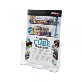 Deflecto 4 Tier Literature Holder 13 A4 DE777YTCRY DF77701