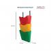 Deflecto x3 Portrait Wall Pocket + Bracket RedYellowGreen CP081YTRYG DF88187