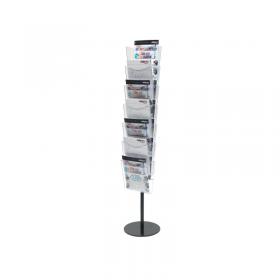Deflecto 7 Pocket Literature File Floor Stand A4 CP082YTCRY DF88233