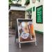 Deflecto A1 Pavement Display Board with Snap Frame Aluminium Silver PPA110S DF90561