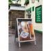Deflecto A1 Pavement Display Board with Snap Frame Aluminium Silver PPA110S DF90561