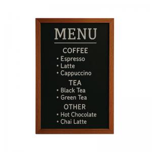 Deflecto Wall Mounted Chalkboard 300x400mm Teak WCB-30-40-TE DF91448