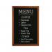 Deflecto Wall Mounted Chalkboard 300x400mm Teak WCB-30-40-TE DF91448