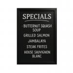 Deflecto Wall Mounted Chalkboard 400x600mm Black WCB-40-60-BLK DF91452