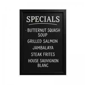 Deflecto Wall Mounted Chalkboard 400x600mm Black WCB-40-60-BLK DF91452