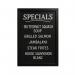Deflecto Wall Mounted Chalkboard 400x600mm Black WCB-40-60-BLK DF91452