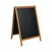 Deflecto Double Sided Pavement A Frame Chalkboard 850x545x440mm Teak PACB-85-TE DF91455