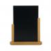 Deflecto Double Sided Large Countertop Chalkboard Information Display Teak TCB-LG-TE DF91466