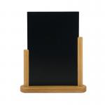 Deflecto Double Sided Medium Countertop Chalkboard Information Display Teak TCB-MED-TE DF91468