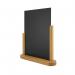 Deflecto Double Sided Medium Countertop Chalkboard Information Display Teak TCB-MED-TE DF91468