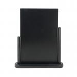 Deflecto Double Sided Small Countertop Chalkboard Information Display Black TCB-SM-BLK DF91469