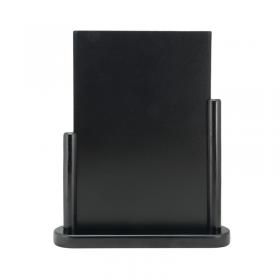 Deflecto Double Sided Small Countertop Chalkboard Information Display Black TCB-SM-BLK DF91469