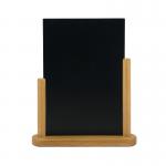 Deflecto Double Sided Small Countertop Chalkboard Information Display Teak TCB-SM-TE DF91470