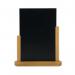 Deflecto Double Sided Small Countertop Chalkboard Information Display Teak TCB-SM-TE DF91470