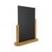Deflecto Double Sided Small Countertop Chalkboard Information Display Teak TCB-SM-TE DF91470