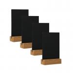Deflecto Double Sided A4 Countertop Chalkboard Information Display Dark Oak (Pack of 4) TCB-A4-OAKX4 DF91471
