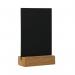 Deflecto Double Sided A5 Countertop Chalkboard Information Display Dark Oak (Pack of 4) TCB-A5-OAKX4 DF91473