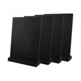 Deflecto Double Sided A5 Countertop Chalkboard Information Display Black (Pack of 4) TCB-A5-BLKX4 DF91474