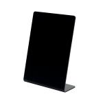 Deflecto Slanted Display Sign Acrylic A6 Portrait Black SSPA614-2 DF95736