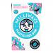 Bright turquoise rectangular blister packs show bold white Milliways Bubblemint logos beside illustrated mint leaves and pink bubble motifs. Small silver tins and pastel gum sticks cluster together. Glossy plastic reflects light, creating crisp highlights and soft shadows. Subtle color nuances show.