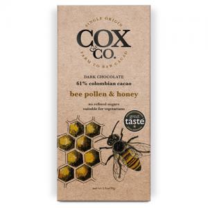 Cox&Co. Bee Pollen & Honey Chocolate Bar 70g Pack of 12