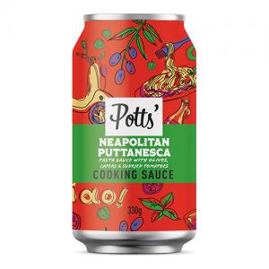 Potts Neapolitan Puttanesca Pasta Sauce with Olives, Capers &