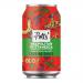 A 330g aluminum can labeled Potts Neapolitan Puttanesca. The red label features illustrations of ripe tomatoes, black olives, capers and sundried tomato pieces with rustic typography. A 100% recyclable symbol, nutrition text and brand logo appear on the can.