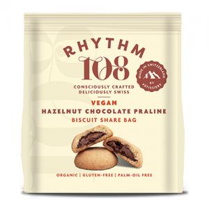 Rhythm 108 Swiss Vegan Hazelnut Chocolate Praline Biscuit Share Bag