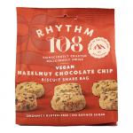 Rhythm 108 Swiss Vegan Hazelnut Chocolate Chip Share Bag 135g Pack of 8