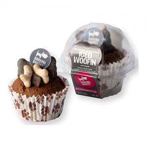 The Barking Bakery Vanilla Woofin with Carob Frosting 75g Pack of 6
