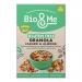 Five identical 350g packs stand upright side by side. Each front shows the Bio&Me logo, product name, illustrated cashews, almonds and granola clusters, a gluten-free mark, and clean white-and-earthy-green packaging with natural imagery.