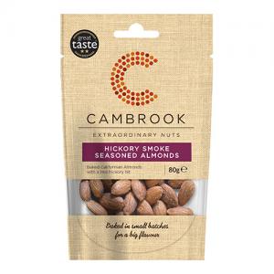 Cambrook Hickory Smoke Seasoned Almonds 80g Pack of 9