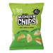 Image shows twelve 32g packets of Real Naturals Shiitake Mushroom Chips Sour Cream & Onion. Each bag displays the brand logo, flavor name and a photo of crisp shiitake slices with sour cream and chives. Packets sit together on a plain white background.