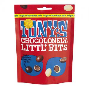 Tonys Chocolonely Littl Bits Triple Chocolate Mix 100g Pack of 8