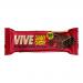 A colorful rectangular box with a single wrapped bar in front sits on a neutral background. Bright cherry-red and deep maroon colors dominate, featuring glossy cherry illustrations, scattered nut motifs and bold white brand lettering. The compact package appears modern and snack-sized. Slight edges.