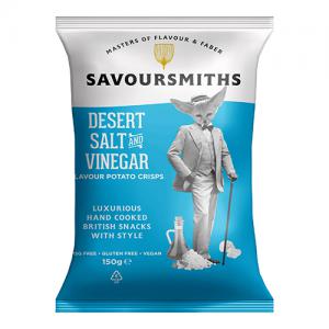 Savoursmiths Crisps Desert Salt And Vinegar 150G Pack of 12
