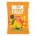 A neat arrangement of fourteen compact 35g pouches in bright mango-orange packaging. Each pack displays the BEAR logo, stylized mango illustrations, imagery of seeds and nuts, clear product name Gently Baked Mango, and a small window revealing golden dried mango pieces.