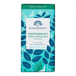 Summerdown Peppermint Dark Chocolate Bar 100g Pack of 12