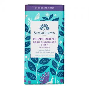 Summerdown Peppermint Dark Chocolate Crisp Bar 100g Pack of 12