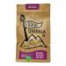 A colorful pack front shows the Good Granola Co logo with bold Banana, Cashew & Coconut text. Illustrations of banana slices, cashew nuts and coconut halves surround a cheerful squirrel mascot. Warm beige and yellow tones evoke toasted grains and natural ingredients.