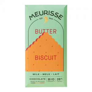 Meurisse Milk chocolate with Butter Biscuit 100g Pack of 15