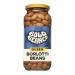 Six identical 570g Bold Bean Co Queen Borlotti Bean packs sit upright in a neat group. Each pack displays the Bold Bean Co logo and product name alongside a clear window revealing speckled borlotti beans. The arrangement rests on a plain light background.