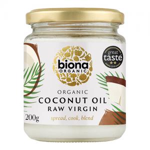 Biona Organic Raw Virgin Coconut Oil 200G Pack of 6